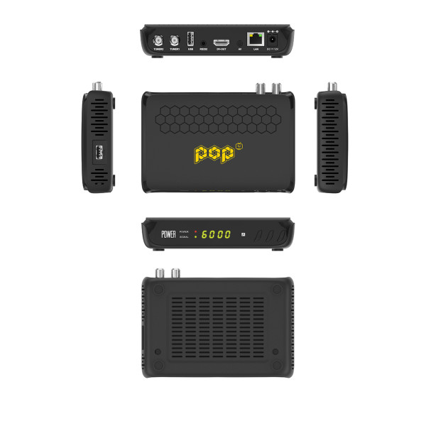Receptor Pop TV Power Wi-Fi IPTV H265 ACM 